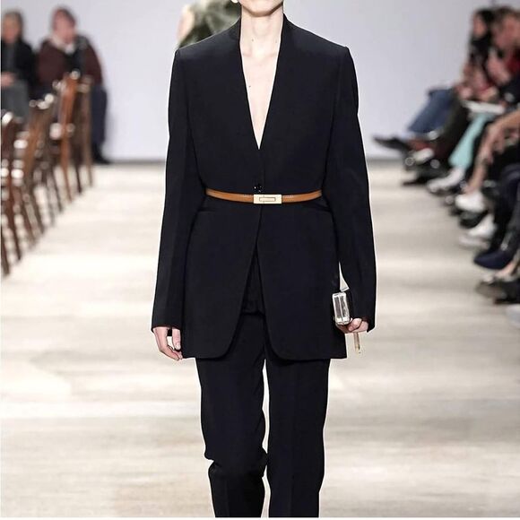 New Skinny Genuine Leather Belts 006 Womens Brown Thin Belt - Picture 2 of 8